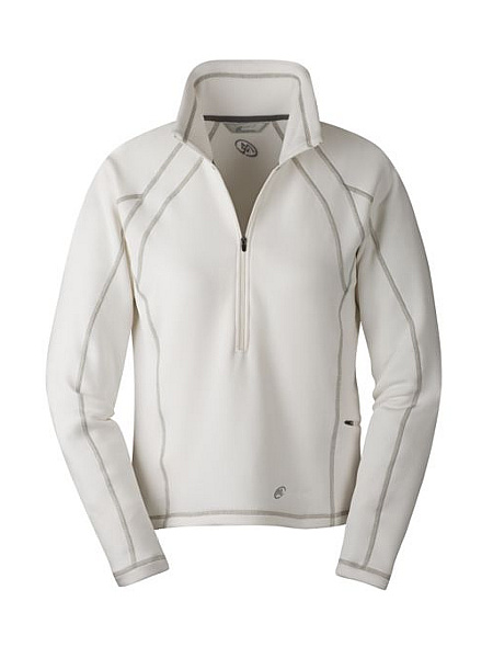 Cloudveil Run Don't Walk Zip Neck Top Women's (Pearl)