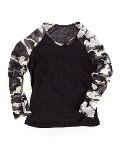 Hot Chillys Pepperskins Baseball Crewneck Kid's (Black / Storm)