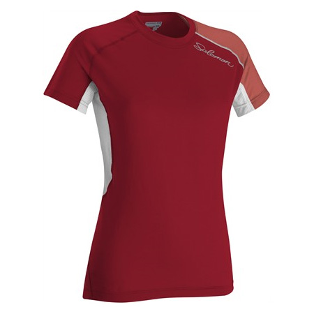 Salomon Trail Runner II SS Tech Tee Women's (Cherry-X / Pale Che